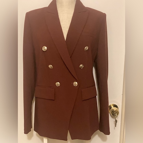 ELIE TAHARI Double Breasted Blazer in Cinnamon - Picture 1 of 7